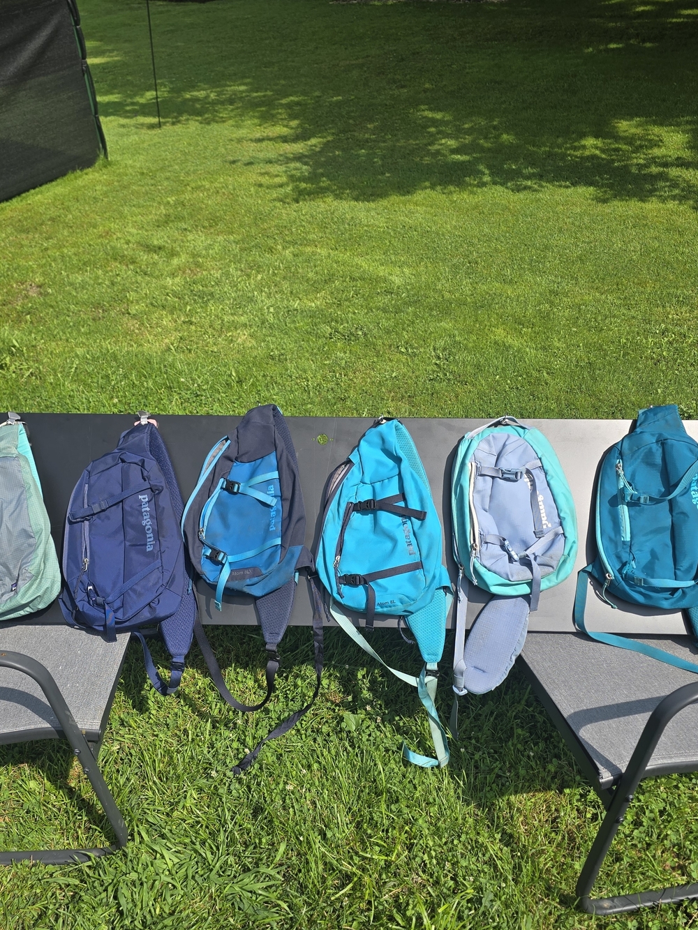 Patagonia Teal and Blue Crossbody Sling Bag Lot